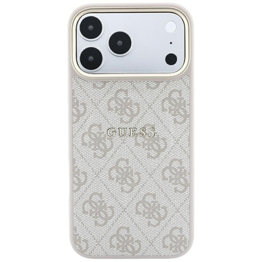 MagSafe maska za Apple iPhone 18 Pro / 17 Pro, Guess, 4G Embossed Classic, Roza