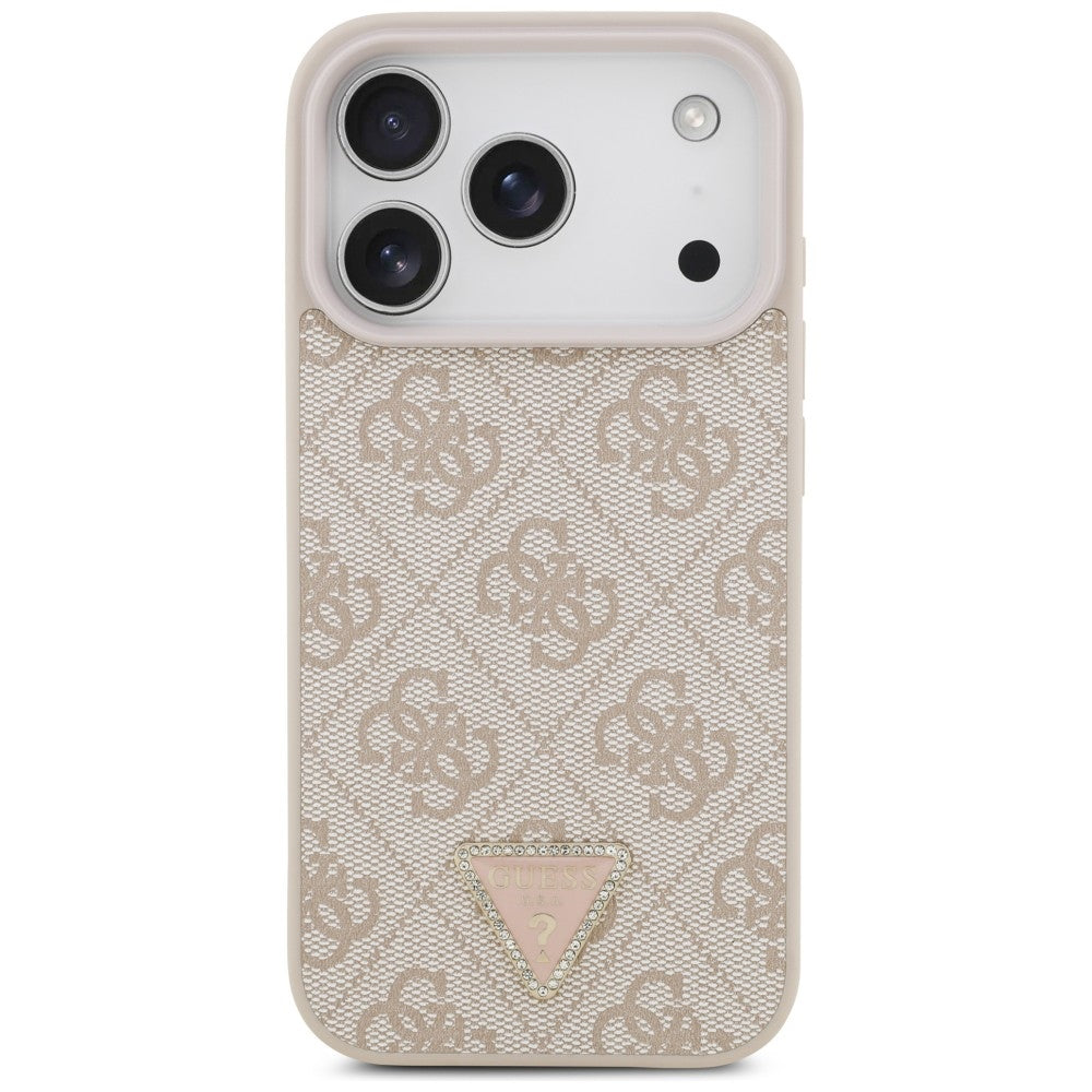 MagSafe futrola za Apple iPhone 18 Pro / 17 Pro, Guess, 4G Triangle Strass, Roza