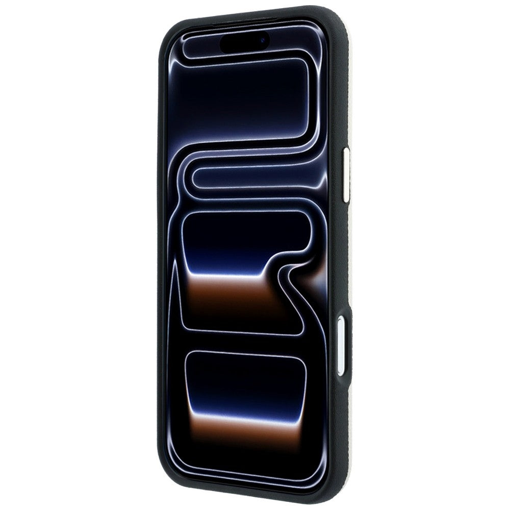 MagSafe maskica za Apple iPhone 18 Pro / 17 Pro, Guess, Grained Round Strass Logo, Bež
