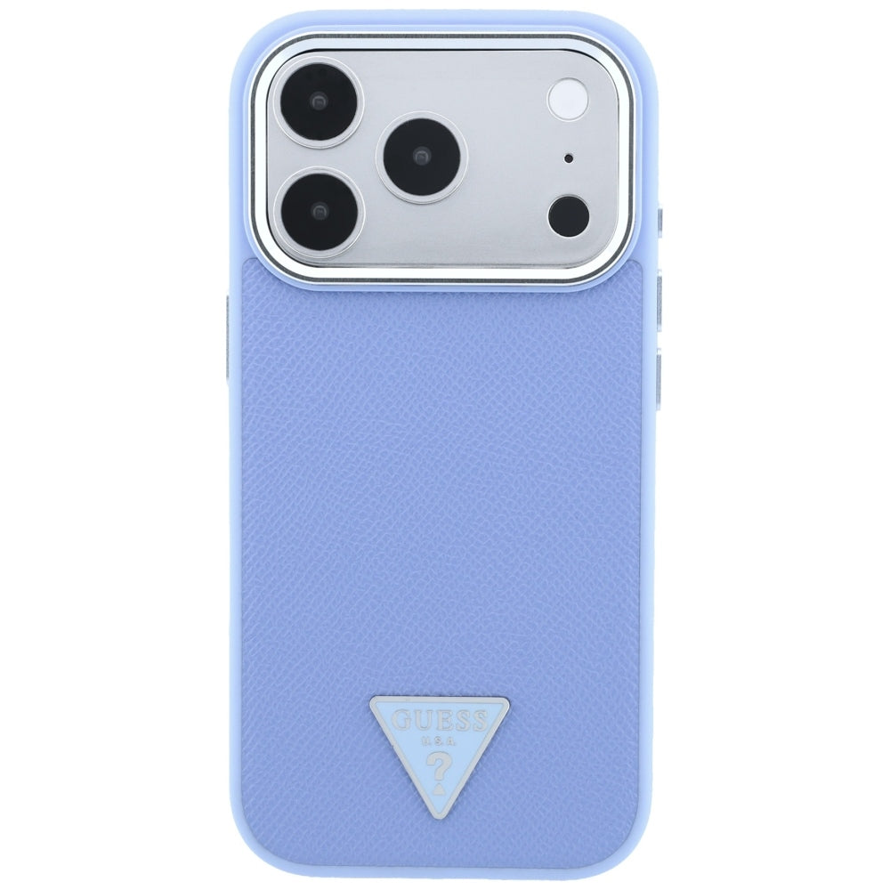 MagSafe maskica za Apple iPhone 18 Pro / 17 Pro, Guess, Grained Triangle Logo, Plava