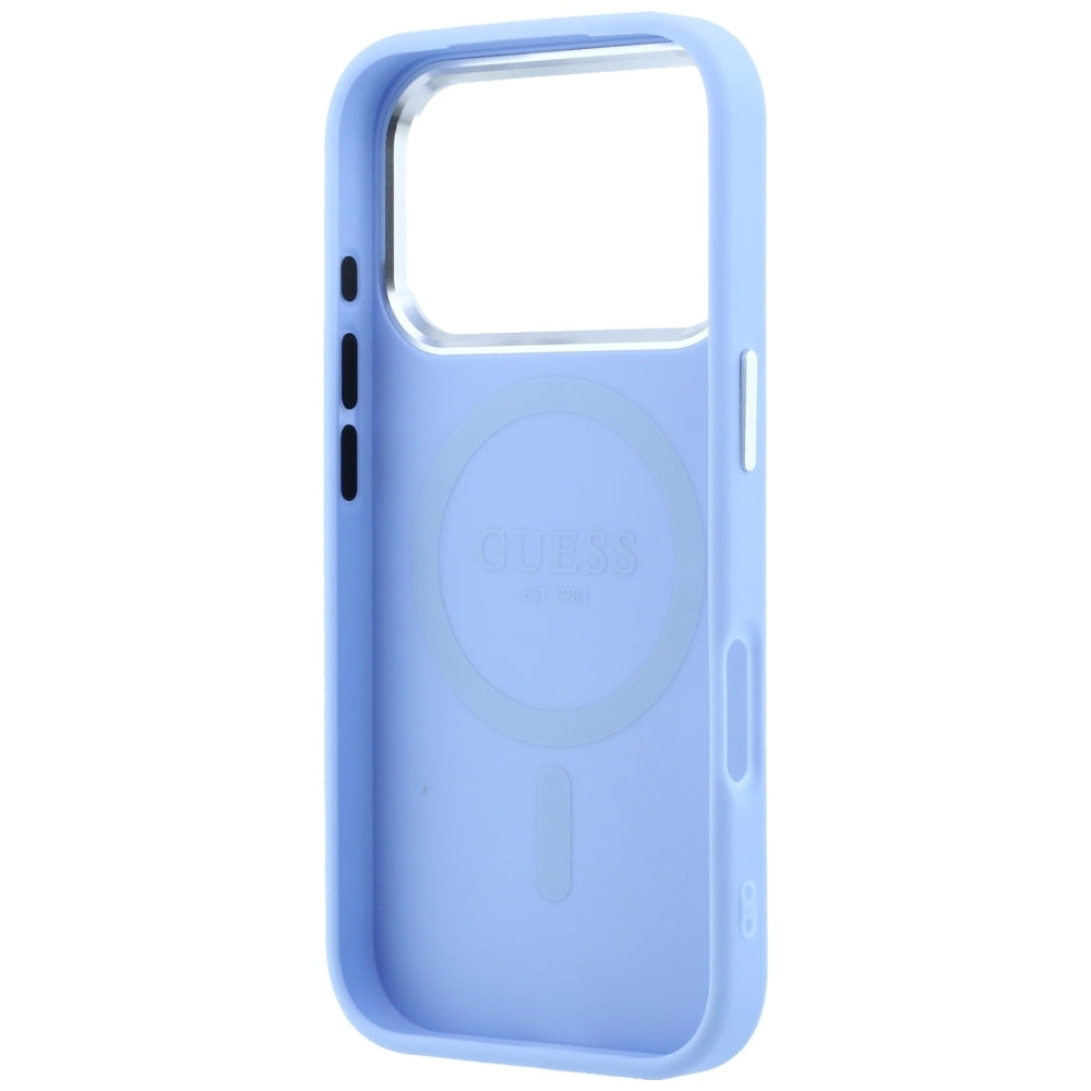 MagSafe maskica za Apple iPhone 18 Pro / 17 Pro, Guess, Grained Triangle Logo, Plava