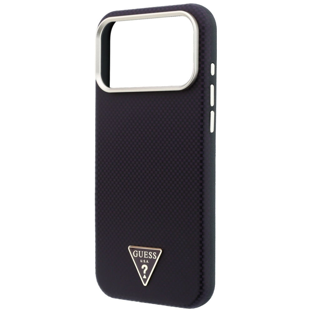 MagSafe maska za Apple iPhone 18 Pro / 17 Pro, Guess, Kevlar Triangle Logo, Bordo
