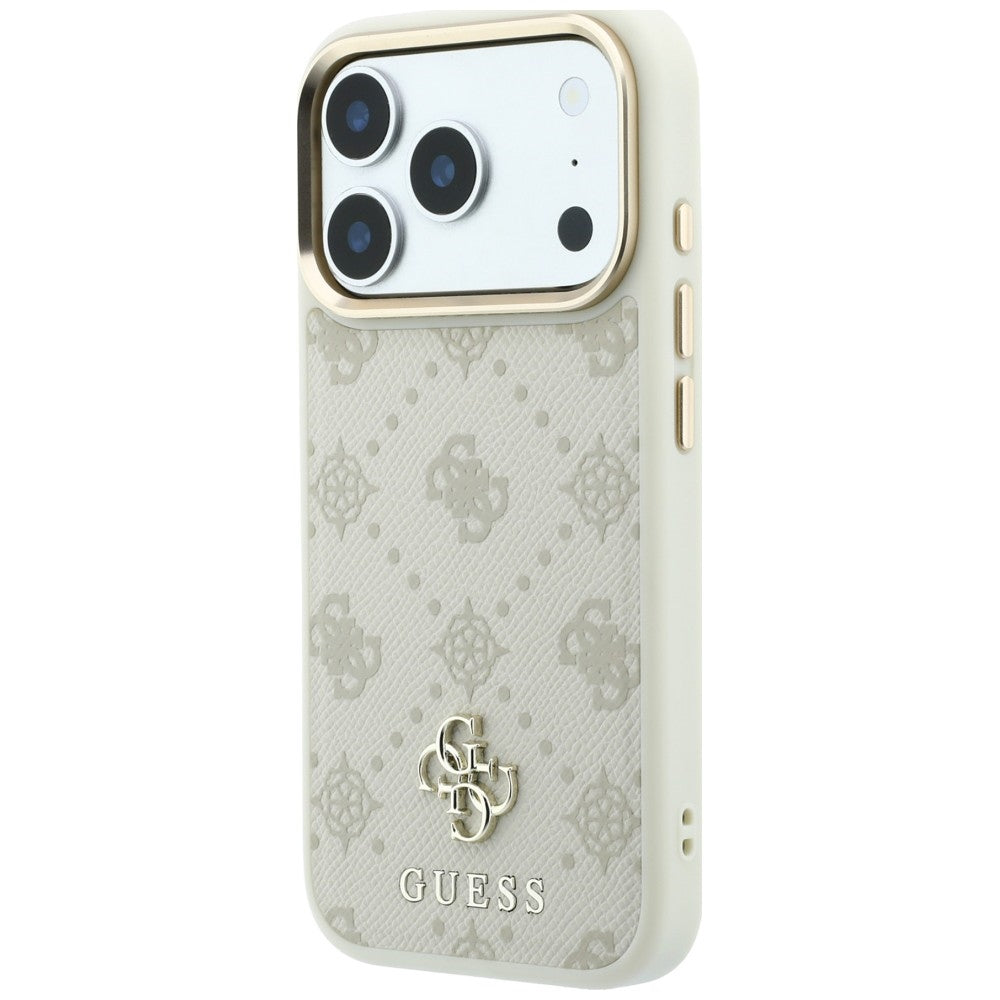 MagSafe maska za Apple iPhone 18 Pro / 17 Pro, Guess, Peony 4G Small Logo, Bež