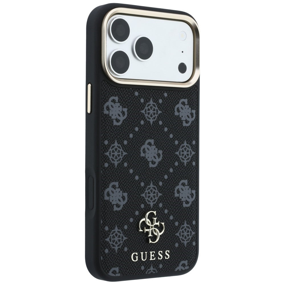 MagSafe maska za Apple iPhone 18 Pro / 17 Pro, Guess, Peony 4G Small Logo, Crna