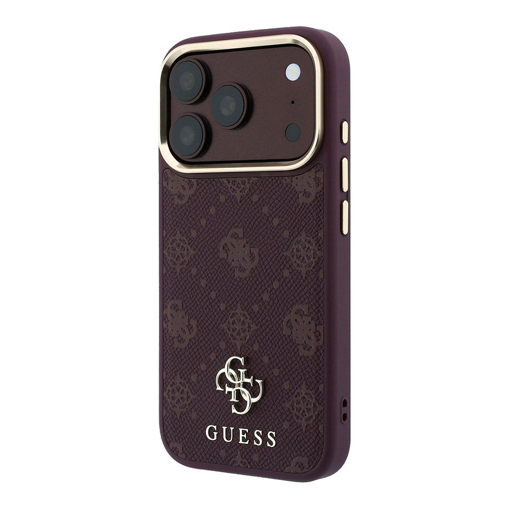 MagSafe maska za Apple iPhone 18 Pro / 17 Pro, Guess, Peony 4G Small Logo, Bordo