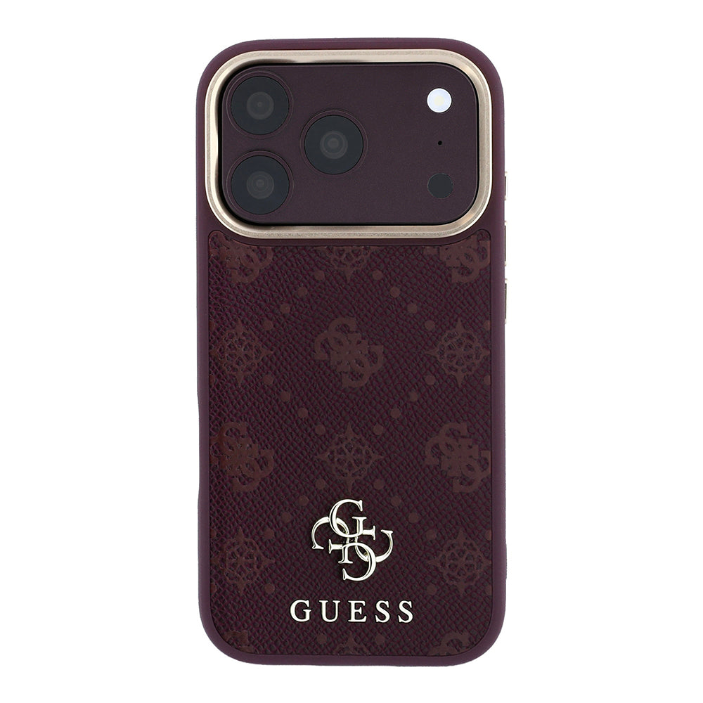 MagSafe maska za Apple iPhone 18 Pro / 17 Pro, Guess, Peony 4G Small Logo, Bordo
