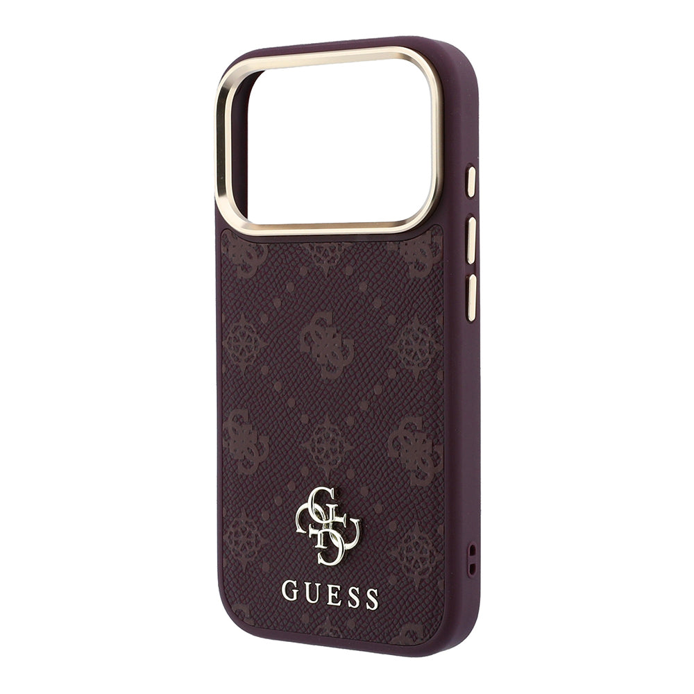 MagSafe maska za Apple iPhone 18 Pro / 17 Pro, Guess, Peony 4G Small Logo, Bordo