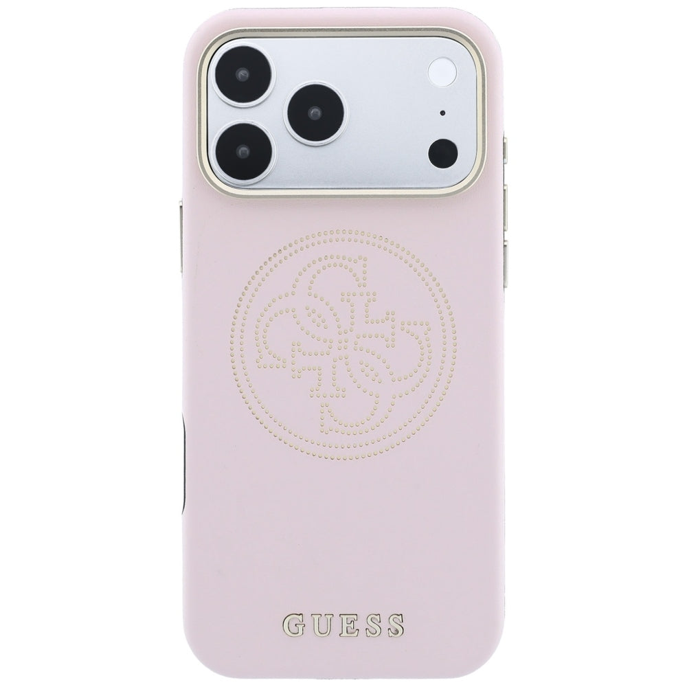 MagSafe maska za Apple iPhone 18 Pro / 17 Pro, Guess, Perforated 4G, Roza