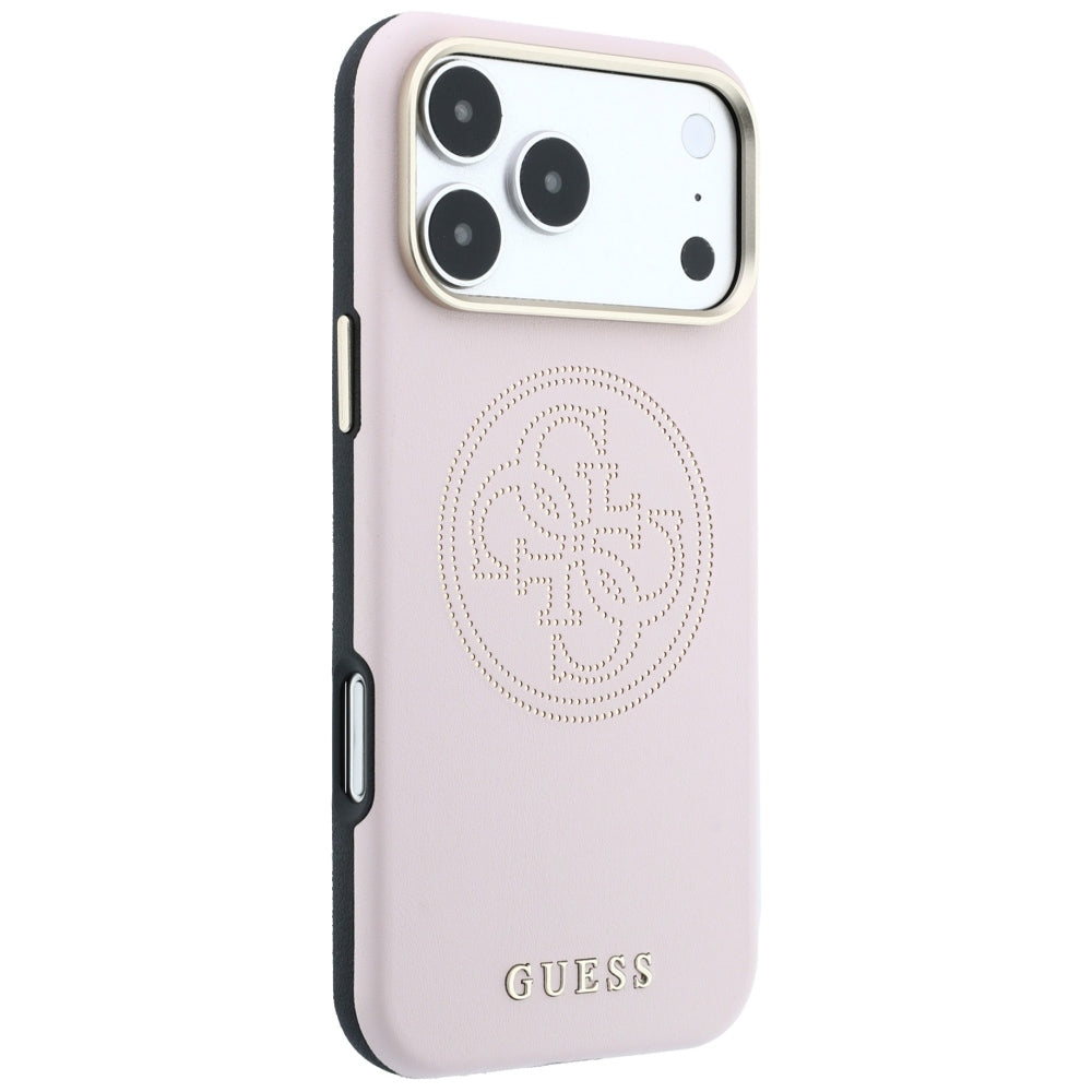MagSafe maska za Apple iPhone 18 Pro / 17 Pro, Guess, Perforated 4G, Roza