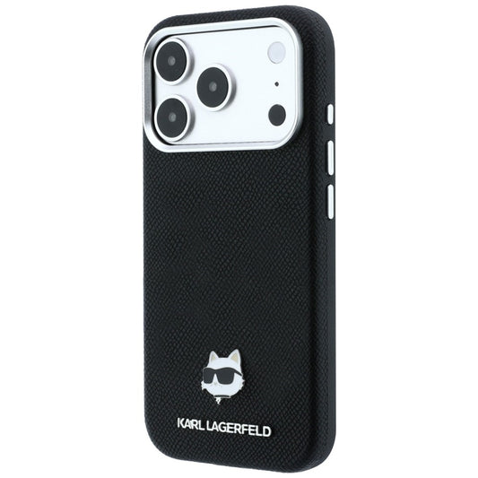 MagSafe maska za Apple iPhone 18 Pro / 17 Pro, Karl Lagerfeld, Grained Choupette Head, Crna