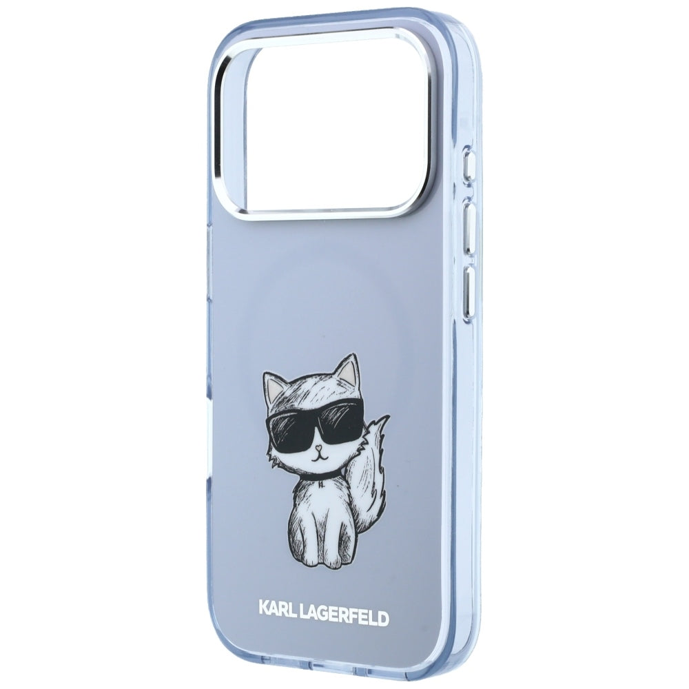 MagSafe maska za Apple iPhone 18 Pro / 17 Pro, Karl Lagerfeld, IML Choupette Body Sketch Print, Plava