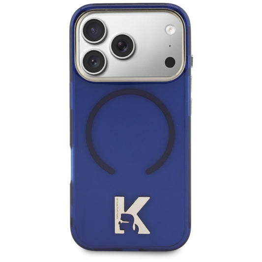 MagSafe maskica za Apple iPhone 18 Pro / 17 Pro, Karl Lagerfeld, IML Karl Head Logo, plava