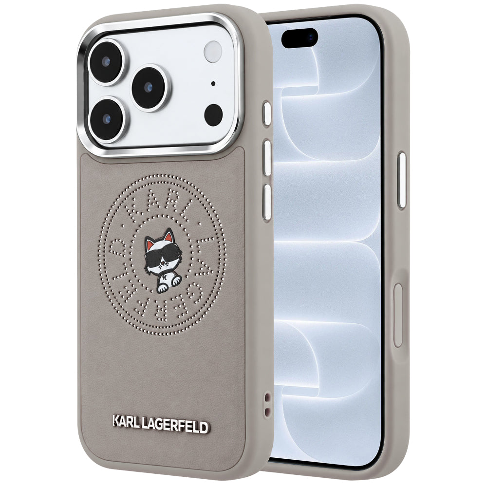 MagSafe futrola za Apple iPhone 18 Pro / 17 Pro, Karl Lagerfeld, Point and Choupette Sketch, Siva