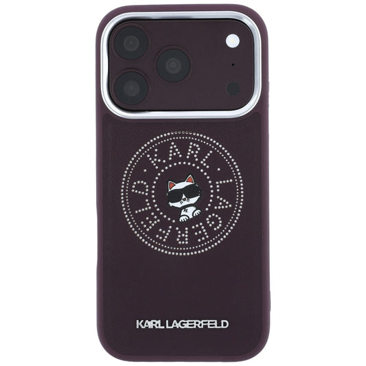 MagSafe maska za Apple iPhone 18 Pro / 17 Pro, Karl Lagerfeld, Point and Choupette Sketch, Bordo