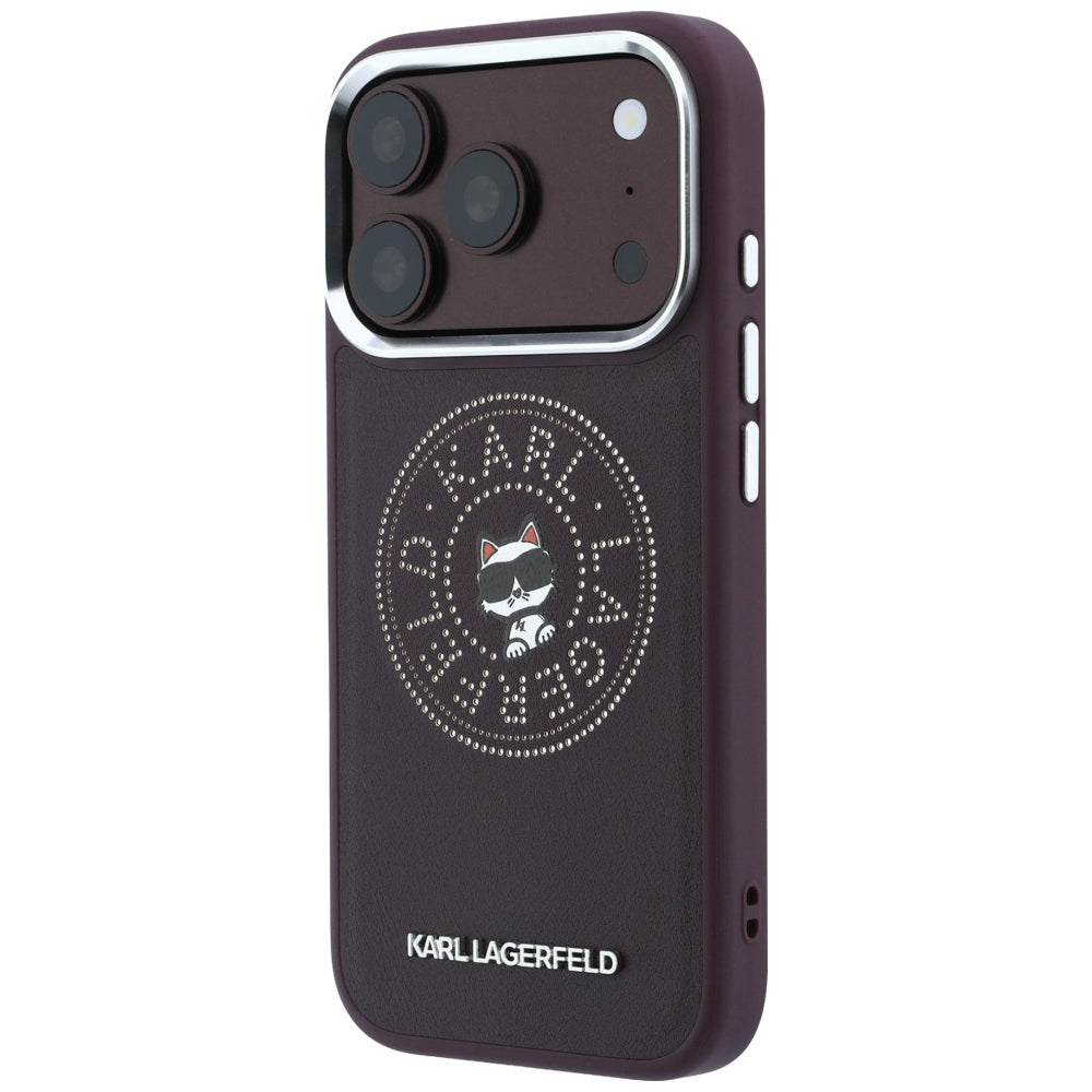 MagSafe maska za Apple iPhone 18 Pro / 17 Pro, Karl Lagerfeld, Point and Choupette Sketch, Bordo