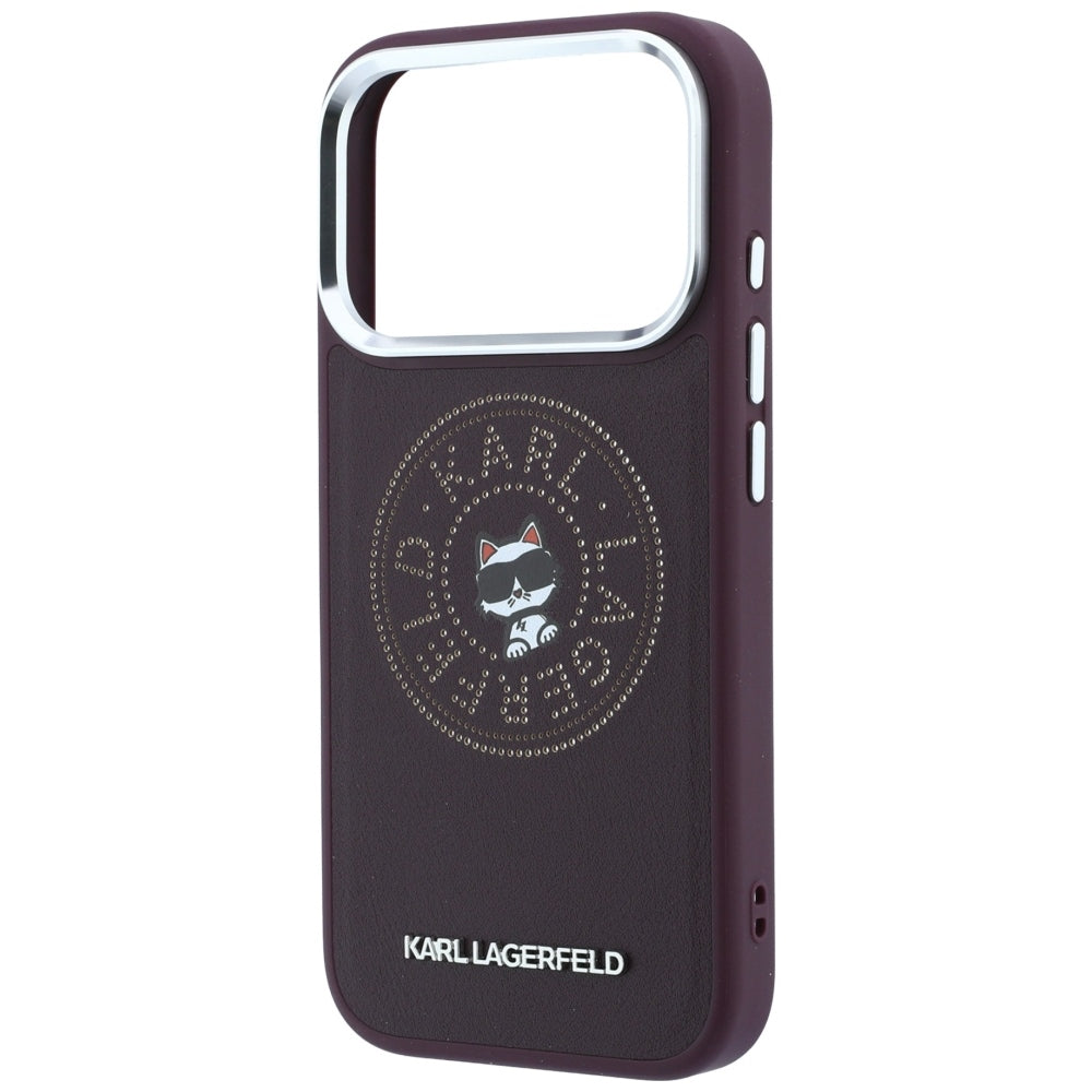 MagSafe maska za Apple iPhone 18 Pro / 17 Pro, Karl Lagerfeld, Point and Choupette Sketch, Bordo