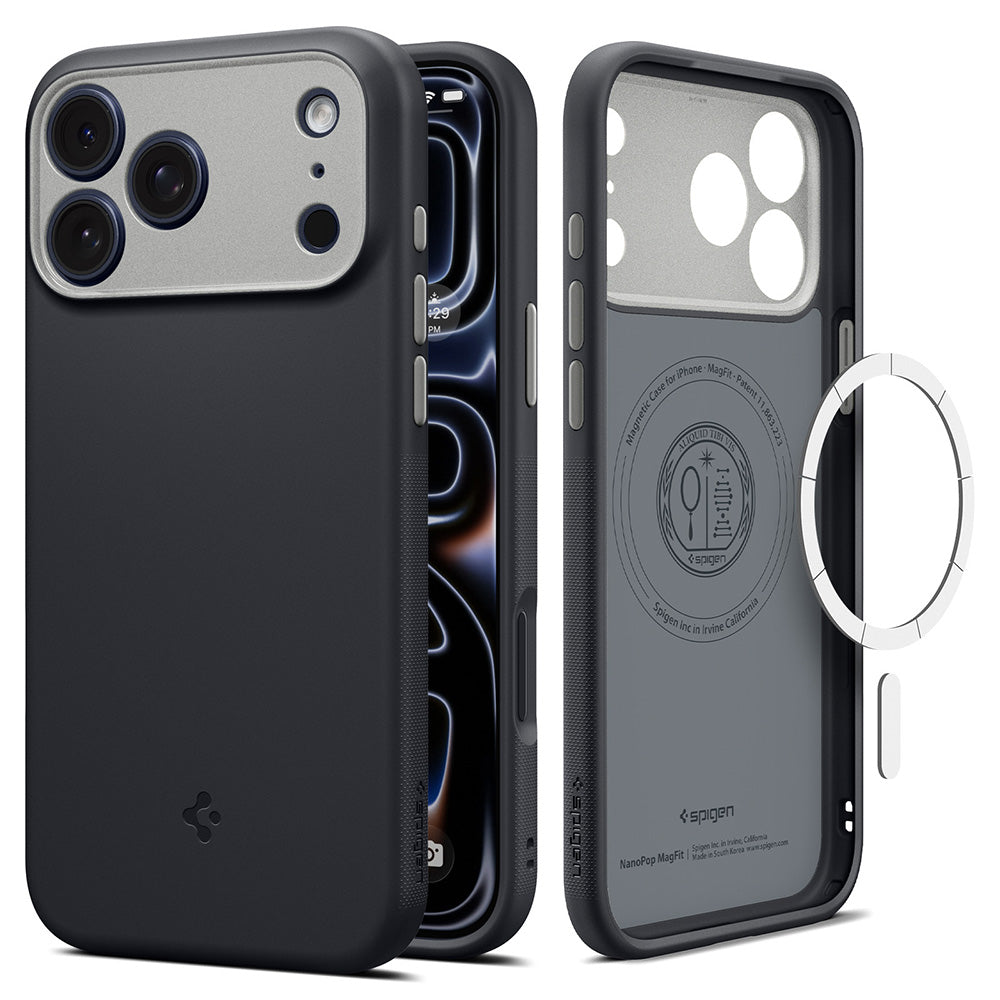 MagSafe futrola za Apple iPhone 18 Pro / 17 Pro, Spigen, Caseology Nano Pop, Crna ACS12177