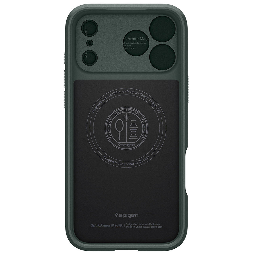 MagSafe maska za Apple iPhone 18 Pro / 17 Pro, Spigen, Optik Armor, Zelena ACS09954