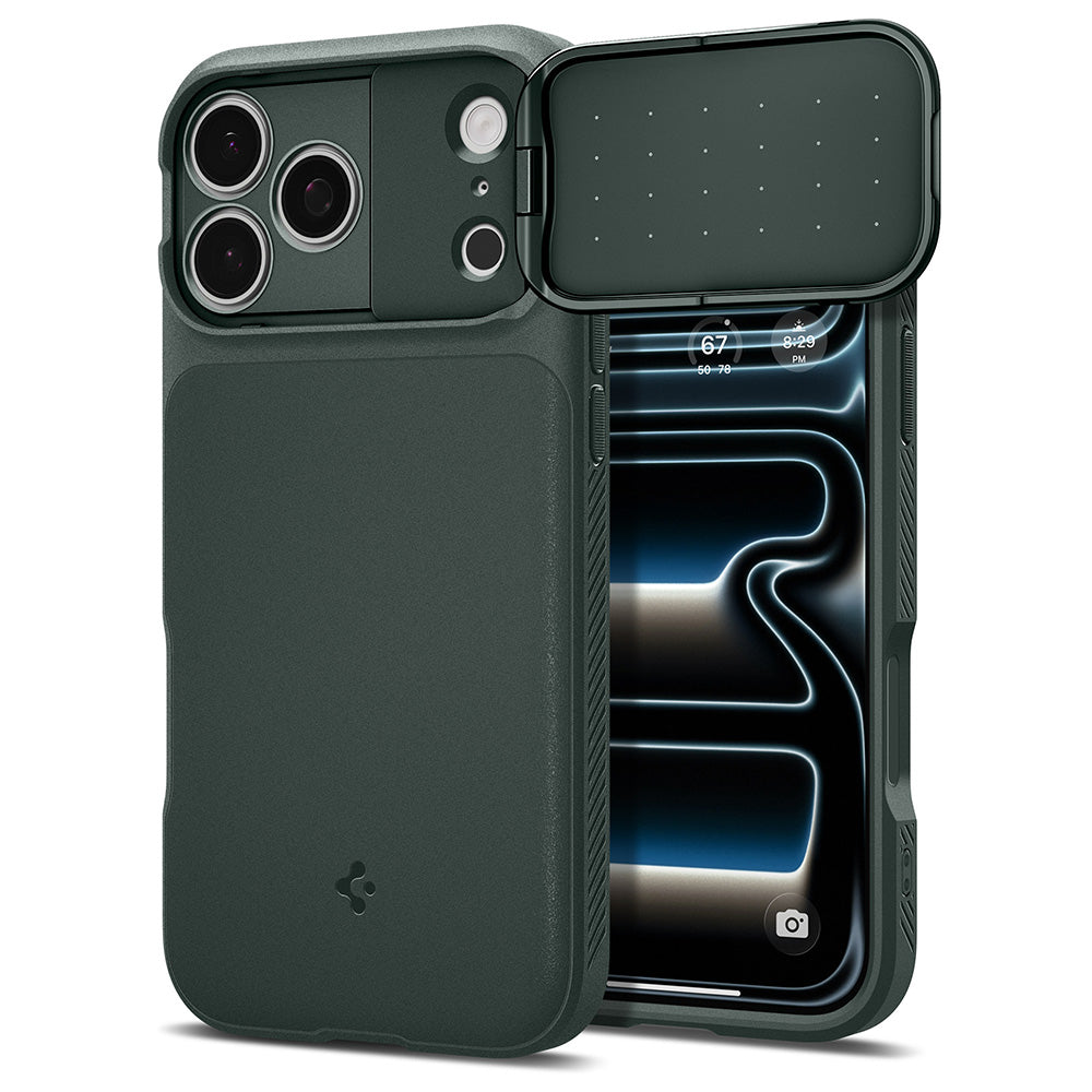 MagSafe maska za Apple iPhone 18 Pro / 17 Pro, Spigen, Optik Armor, Zelena ACS09954