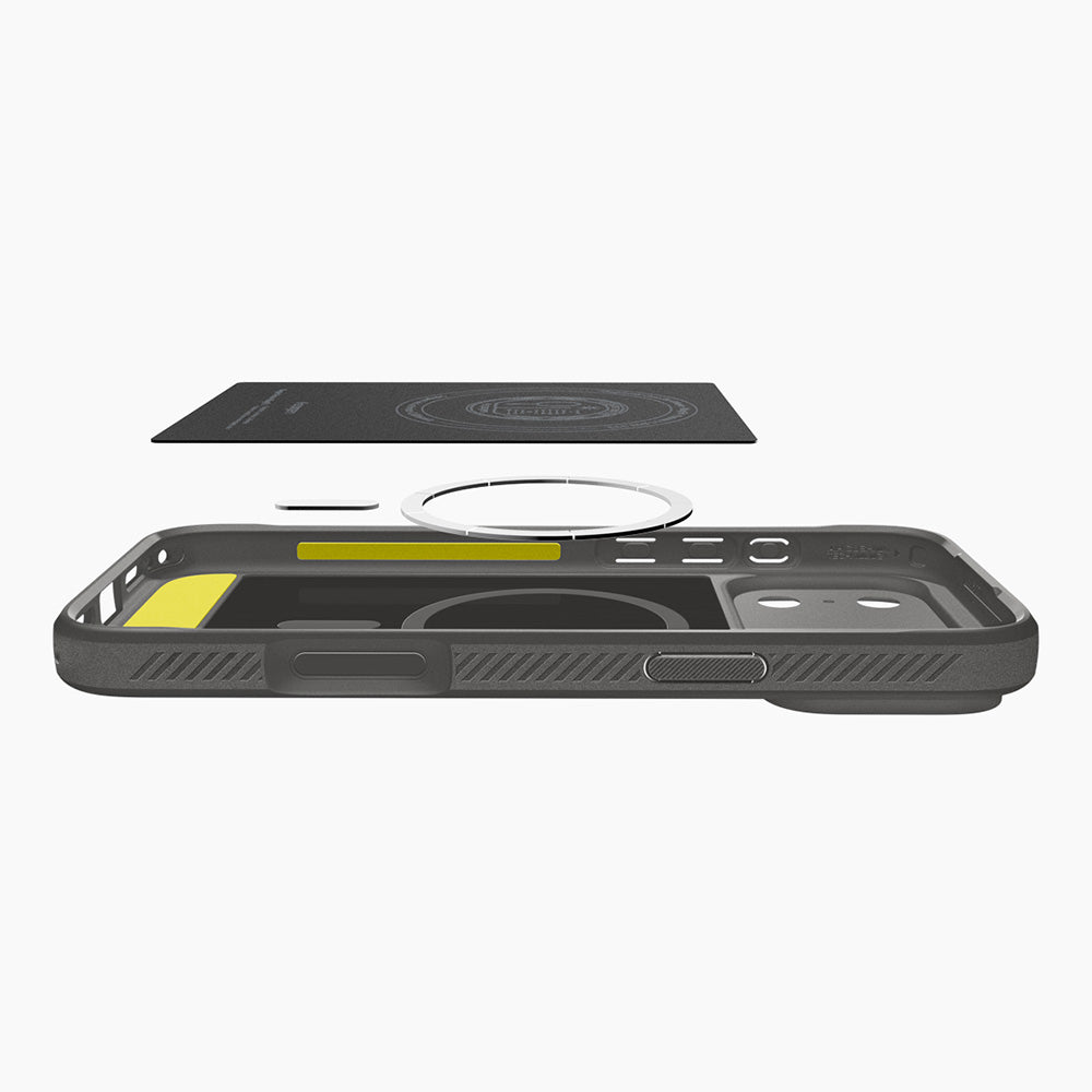 MagSafe futrola za Apple iPhone 18 Pro / 17 Pro, Spigen, Rugged Armor, Siva ACS12148