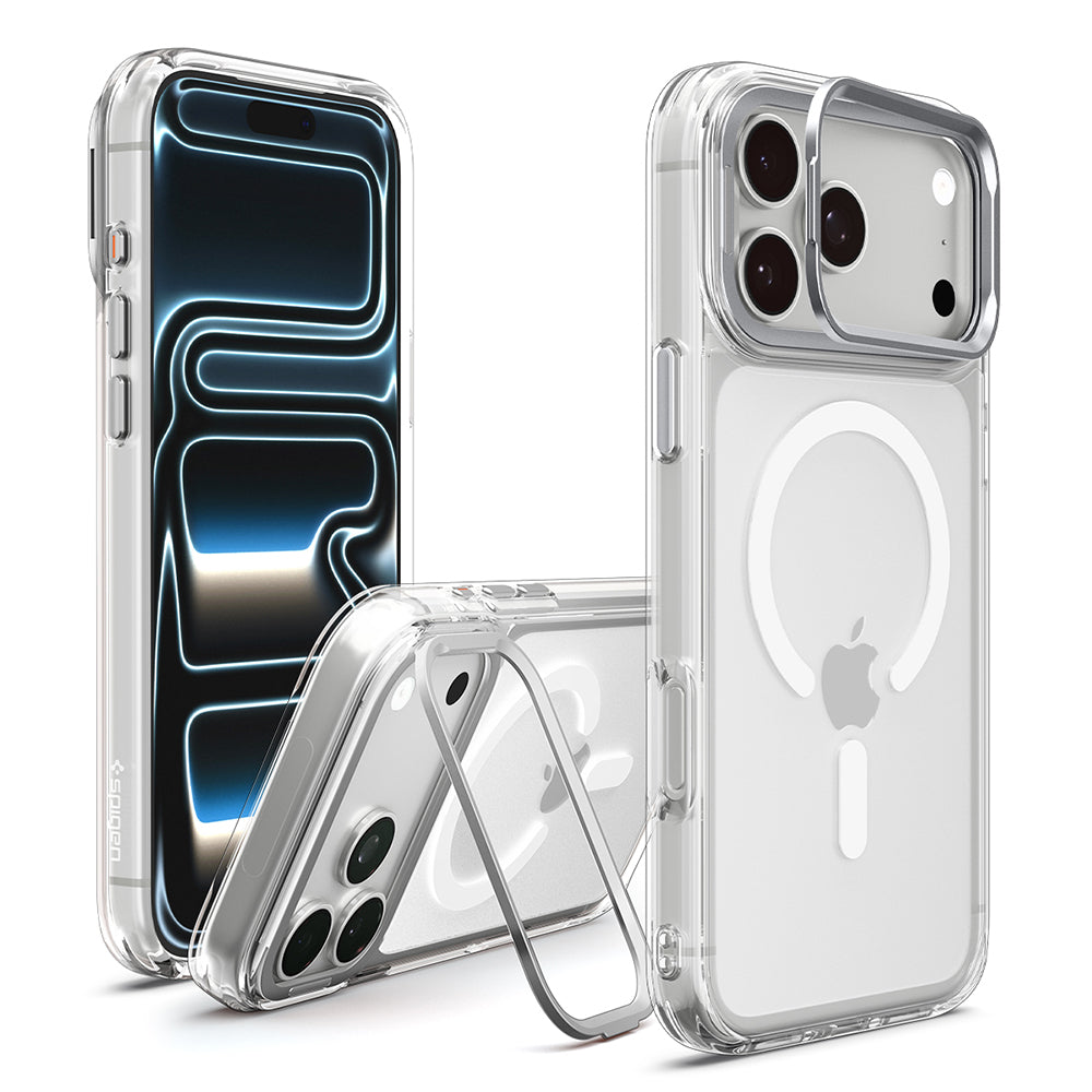 MagSafe futrola za Apple iPhone 18 Pro / 17 Pro, Spigen, Ultra Hybrid Optik S, Srebrno Prozirna ACS11921