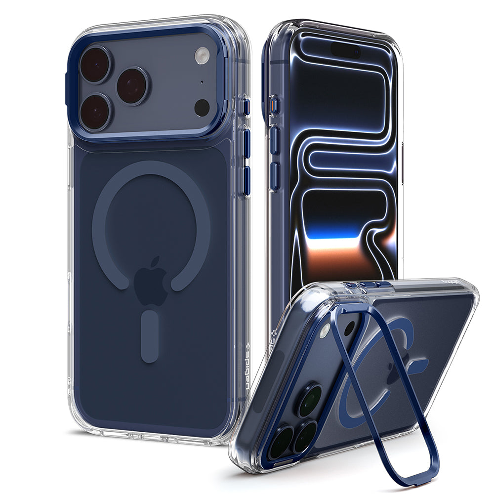 MagSafe futrola za Apple iPhone 18 Pro / 17 Pro, Spigen, Ultra Hybrid Optik S, Prozirna Tamnoplava ACS11922