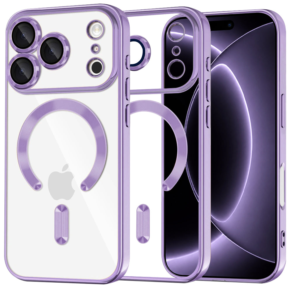 MagSafe futrola za Apple iPhone 18 Pro / 17 Pro, Techsuit, Luxury Crystal, Svijetlo Ljubičasta