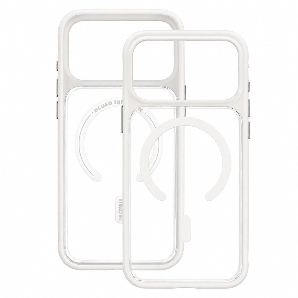 MagSafe maska za Apple iPhone 18 Pro Max / 17 Pro Max, Blueo, ugodna za kožu, otporna na padove, satenski bijela