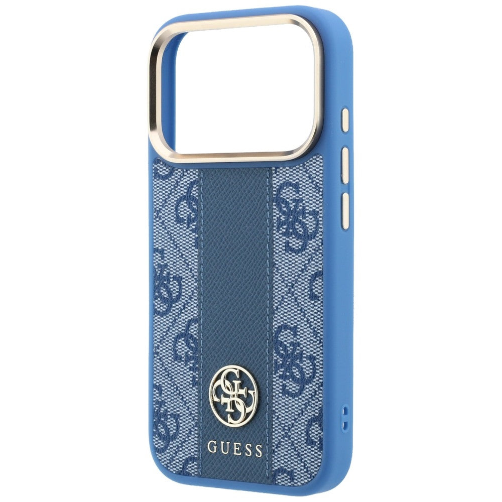 MagSafe futrola za Apple iPhone 18 Pro Max / 17 Pro Max, Guess, 4G Stripe Round Classic Logo, Plava
