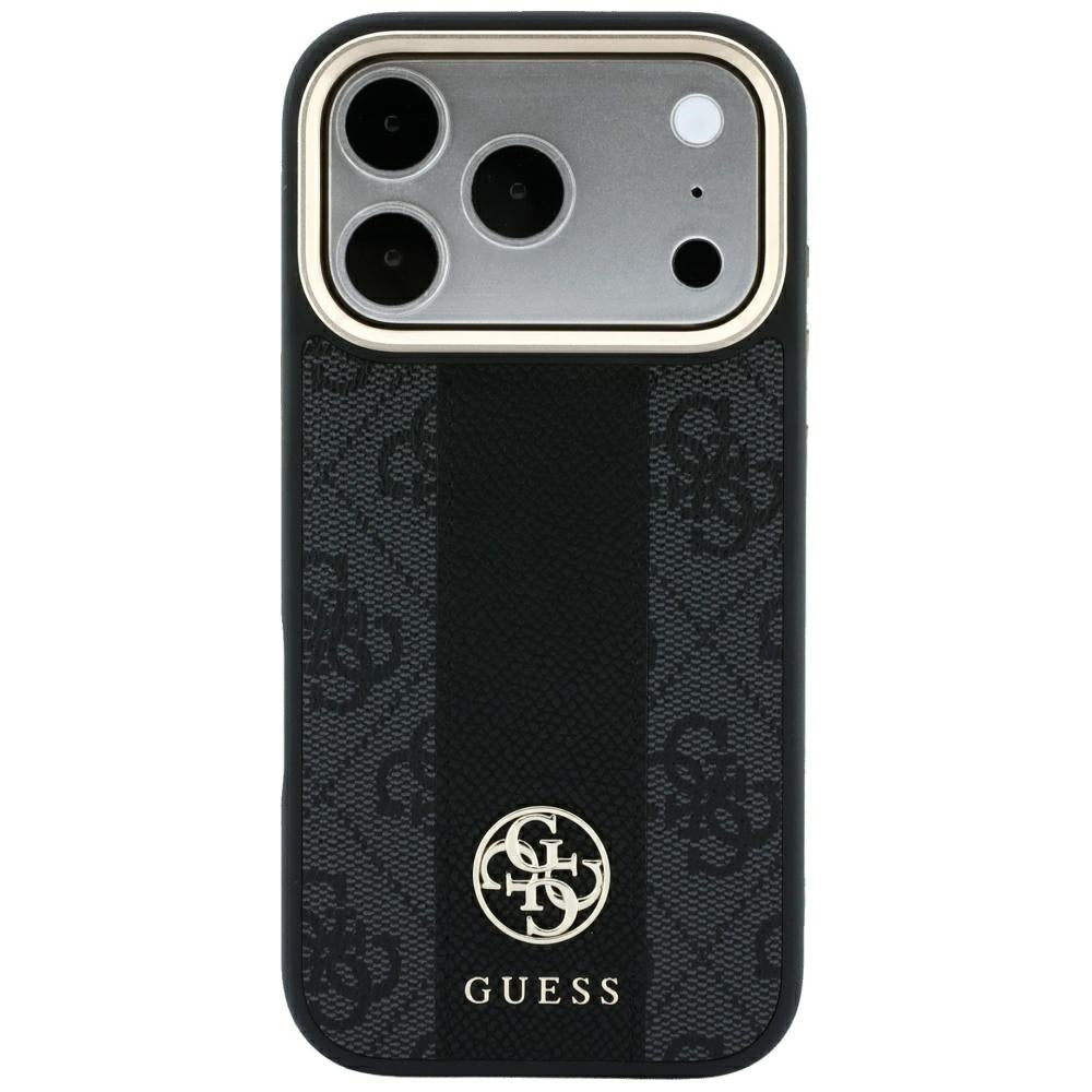 MagSafe maska za Apple iPhone 18 Pro Max / 17 Pro Max, Guess, 4G Stripe Round Classic Logo, Crna