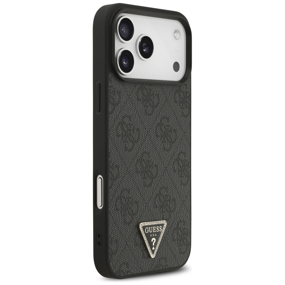 MagSafe futrola za Apple iPhone 18 Pro Max / 17 Pro Max, Guess, 4G Triangle Strass, Crna