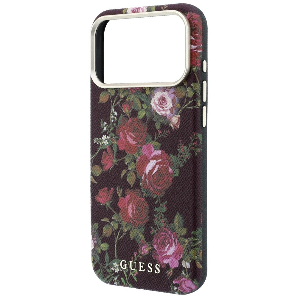 MagSafe maska za Apple iPhone 18 Pro Max / 17 Pro Max, Guess, Blossom Roses Print, bordo