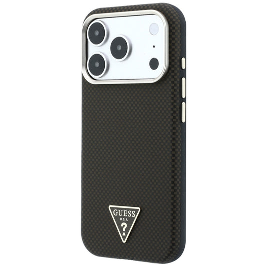 MagSafe futrola za Apple iPhone 18 Pro Max / 17 Pro Max, Guess, Kevlar Triangle Logo, Smeđa