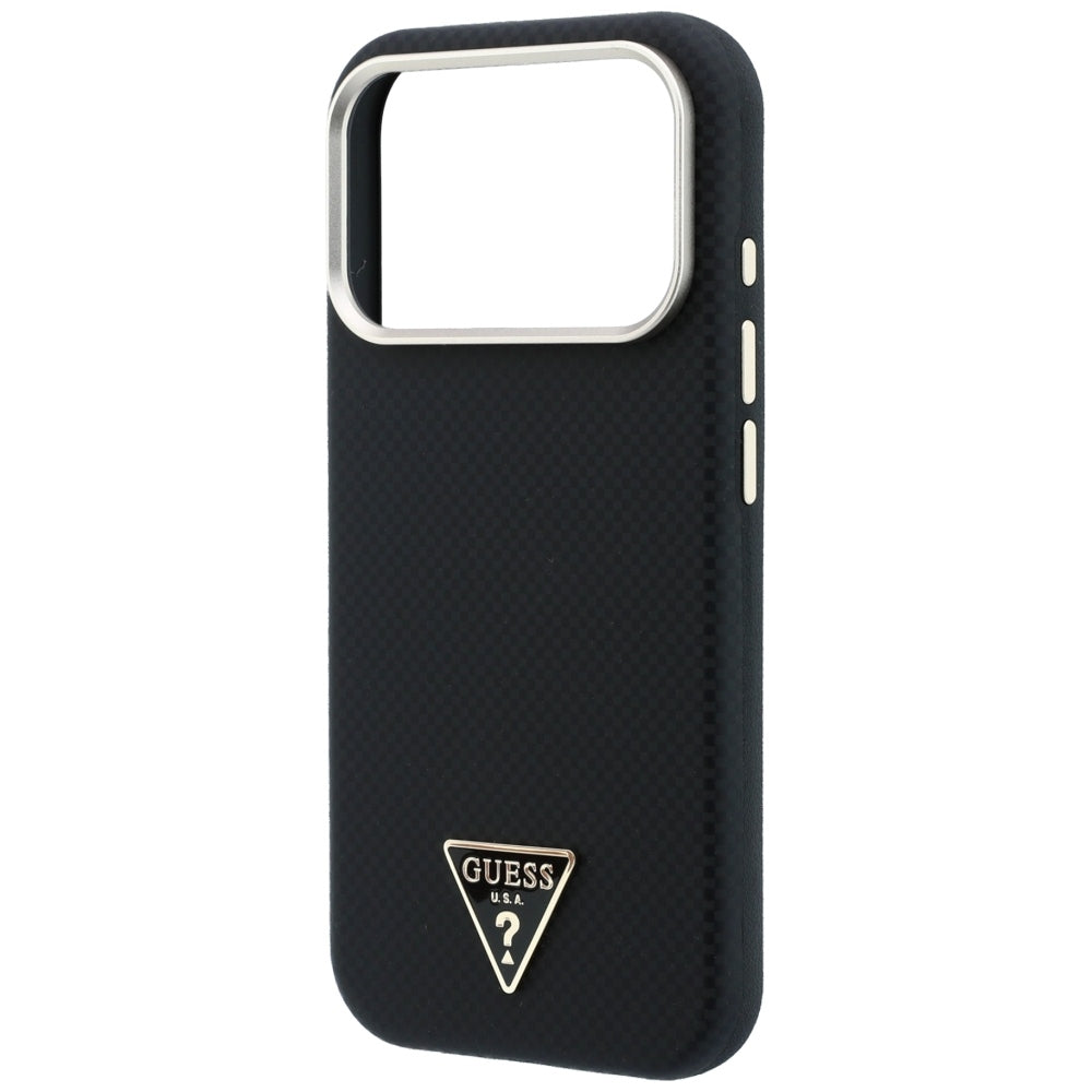 MagSafe futrola za Apple iPhone 18 Pro Max / 17 Pro Max, Guess, Kevlar Triangle Logo, Crna
