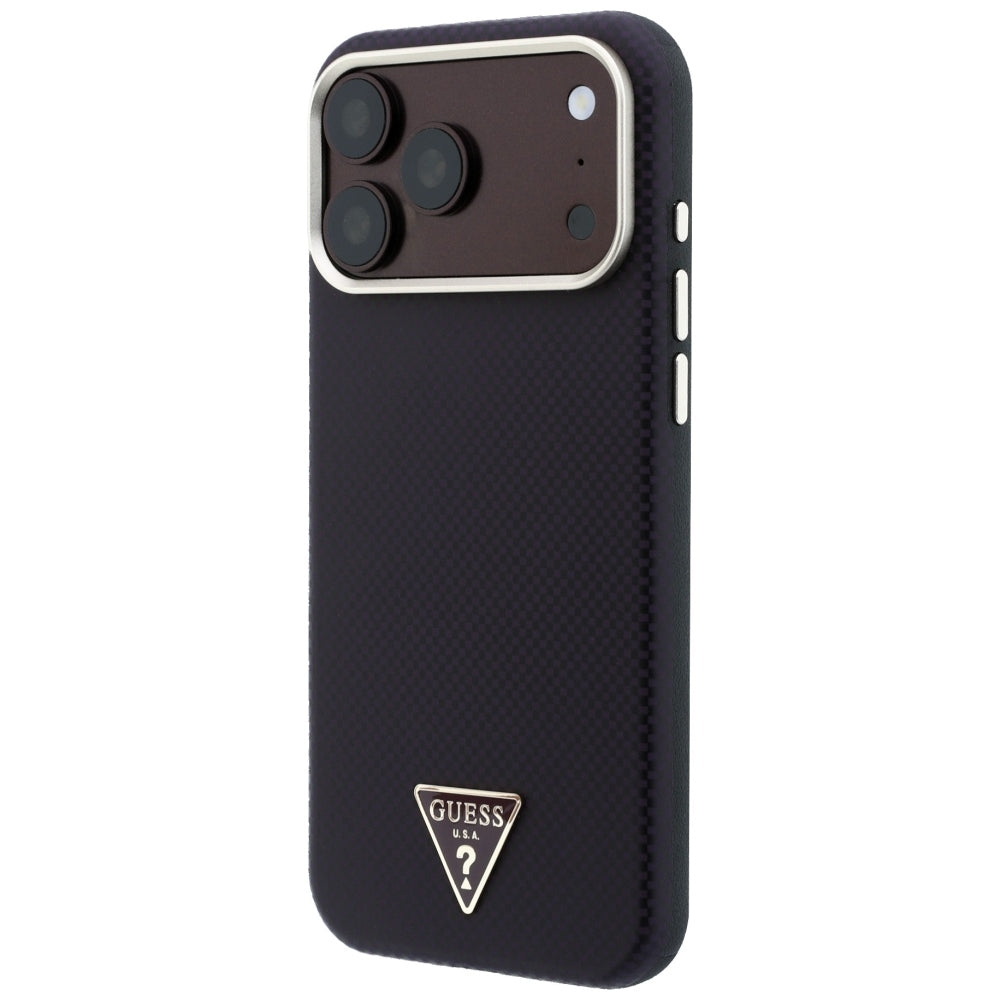 MagSafe maskica za Apple iPhone 18 Pro Max / 17 Pro Max, Guess, Kevlar Triangle Logo, Bordo