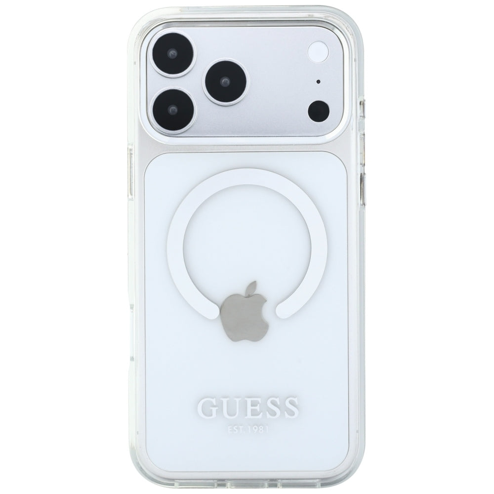 MagSafe futrola za Apple iPhone 18 Pro Max / 17 Pro Max, Guess, Metal Outline, Srebrna