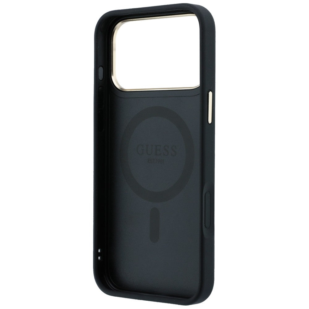 MagSafe futrola za Apple iPhone 18 Pro Max / 17 Pro Max, Guess, Ring Stand Classic Logo, Crna
