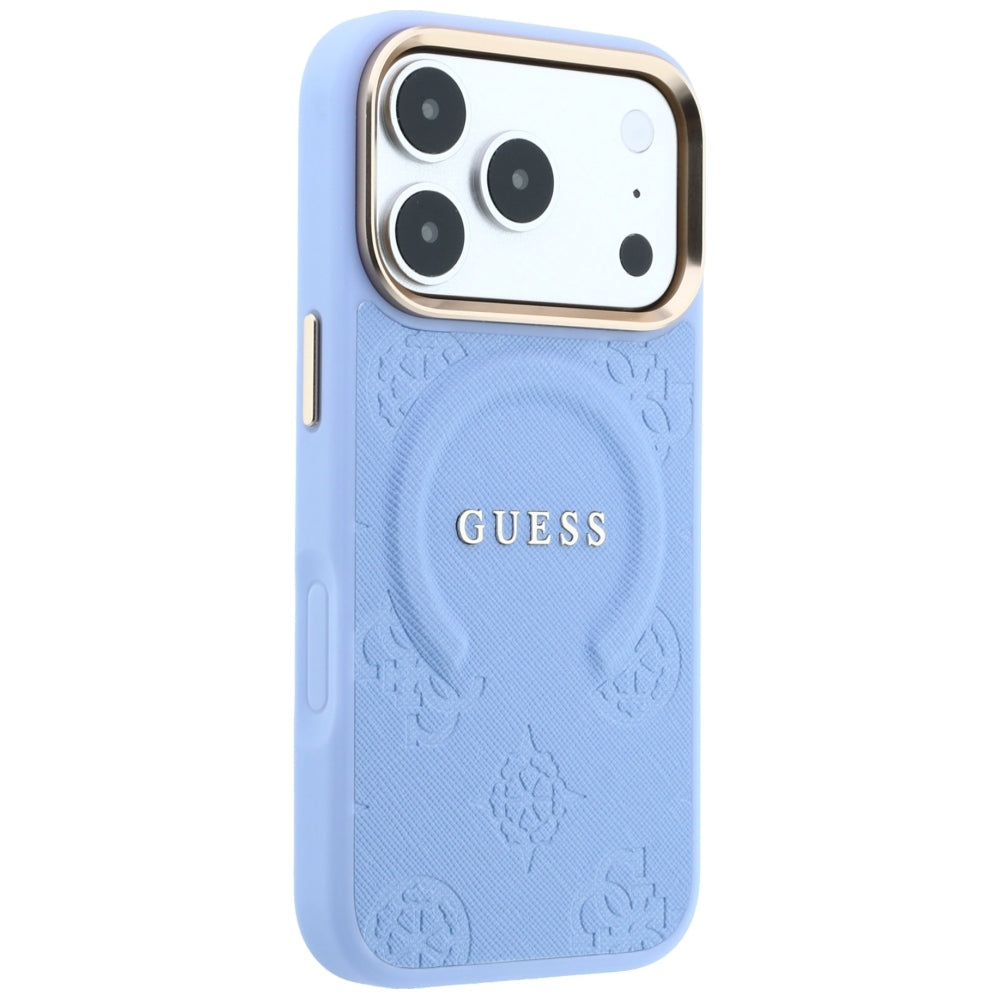 MagSafe futrola za Apple iPhone 18 Pro Max / 17 Pro Max, Guess, Saffiano Peony Ring, Plava