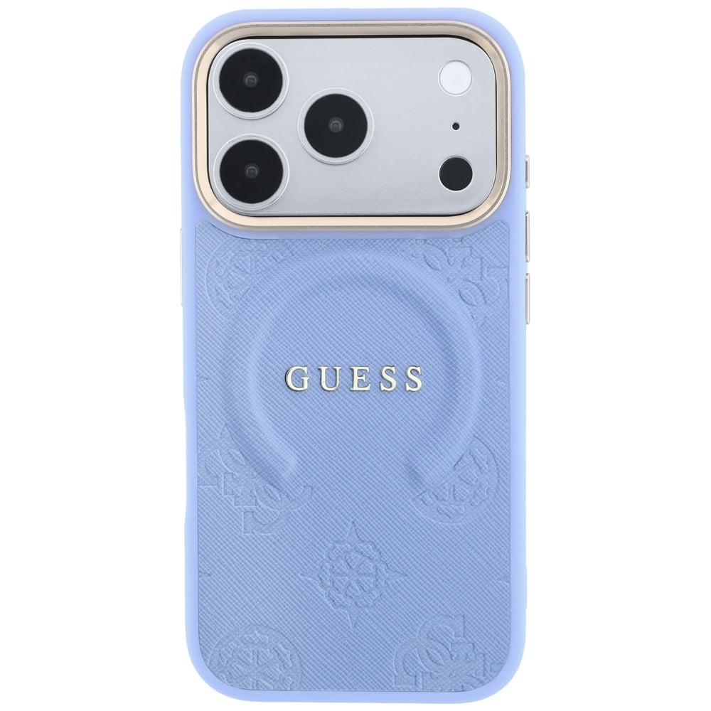 MagSafe futrola za Apple iPhone 18 Pro Max / 17 Pro Max, Guess, Saffiano Peony Ring, Plava