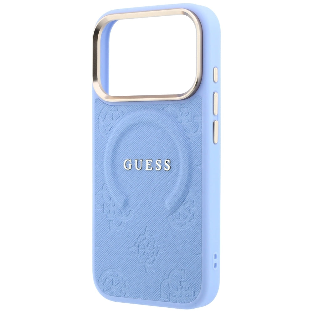 MagSafe futrola za Apple iPhone 18 Pro Max / 17 Pro Max, Guess, Saffiano Peony Ring, Plava