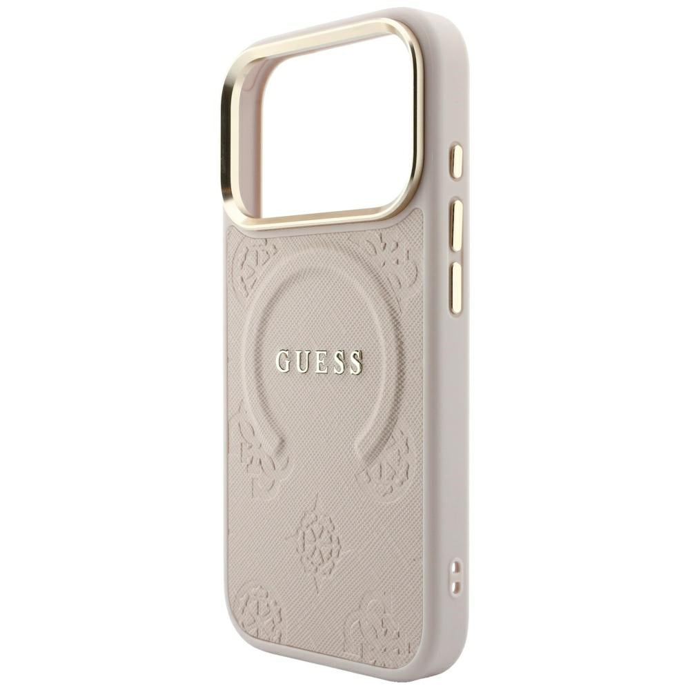 MagSafe futrola za Apple iPhone 18 Pro Max / 17 Pro Max, Guess, Saffiano Peony Ring, Roza