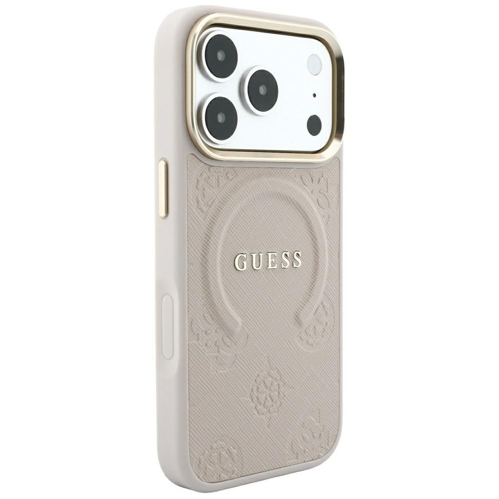 MagSafe futrola za Apple iPhone 18 Pro Max / 17 Pro Max, Guess, Saffiano Peony Ring, Roza