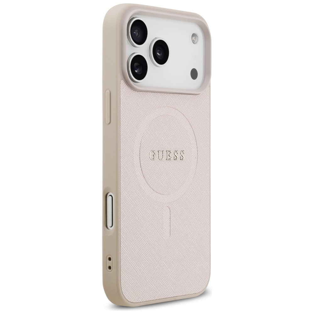 MagSafe futrola za Apple iPhone 18 Pro Max / 17 Pro Max, Guess, Saffiano, Roza