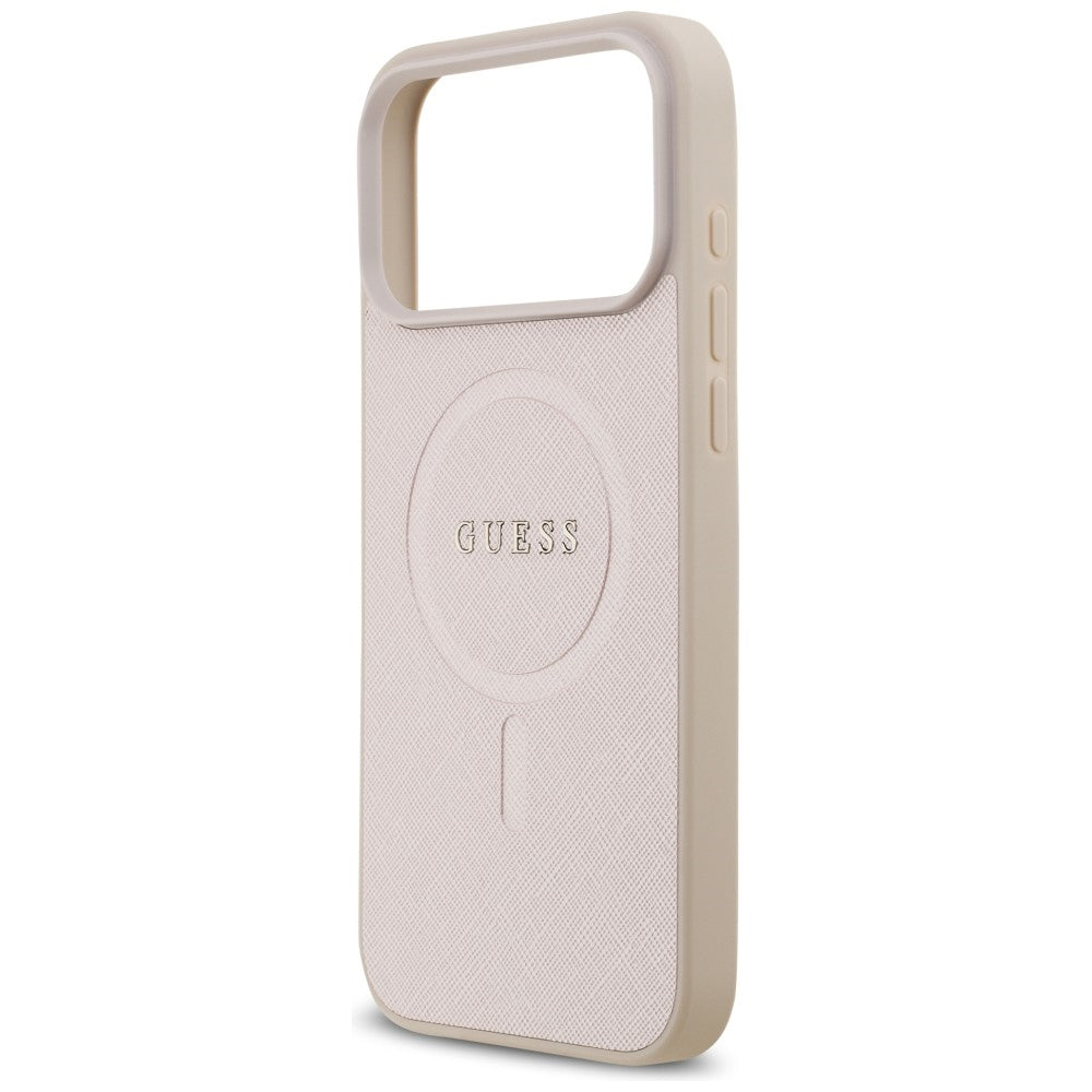 MagSafe futrola za Apple iPhone 18 Pro Max / 17 Pro Max, Guess, Saffiano, Roza