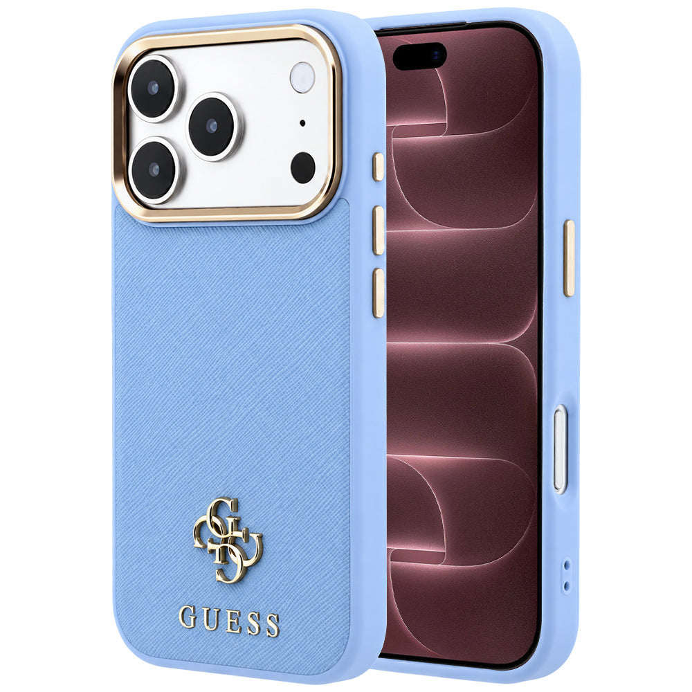 MagSafe futrola za Apple iPhone 18 Pro Max / 17 Pro Max, Guess, Saffiano Small 4G Classic, Plava