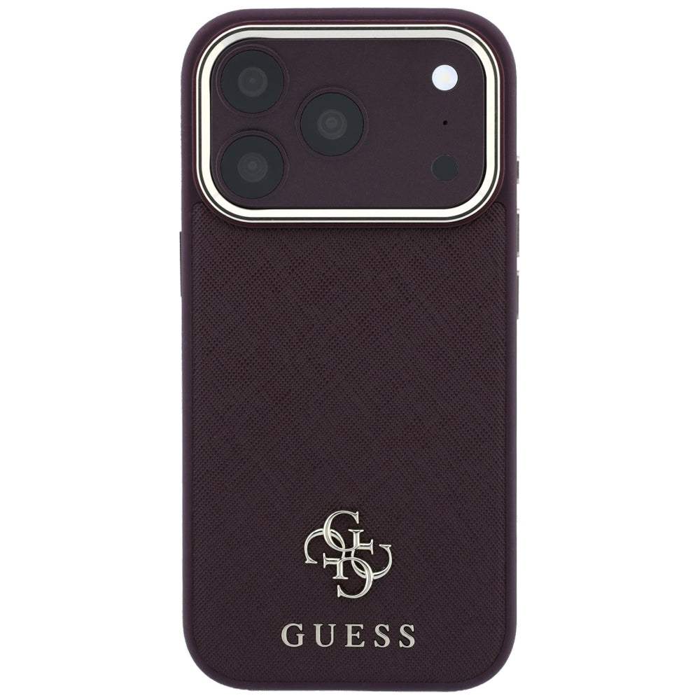MagSafe futrola za Apple iPhone 18 Pro Max / 17 Pro Max, Guess, Saffiano Small 4G Classic, Bordo