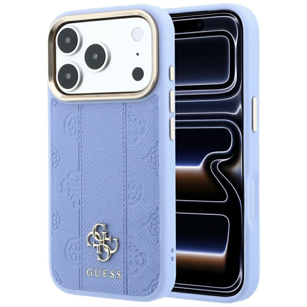 MagSafe maska za Apple iPhone 18 Pro Max / 17 Pro Max, Guess, Stripe Peony 4G, Plava
