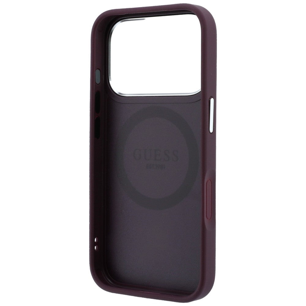 MagSafe maska za Apple iPhone 18 Pro Max / 17 Pro Max, Guess, Triangle Logo, bordo