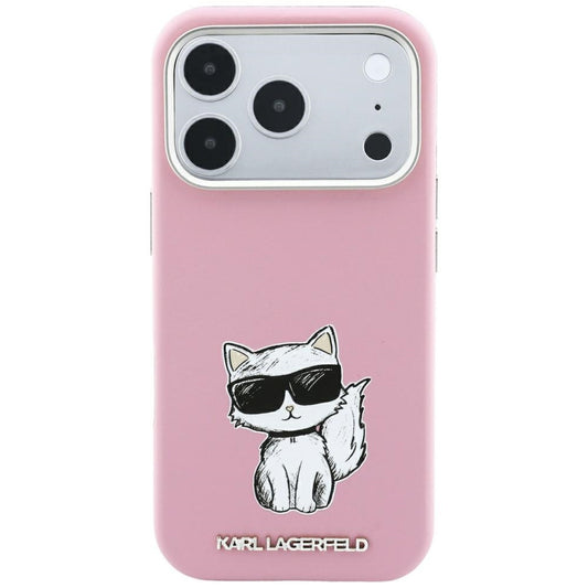 MagSafe maska za Apple iPhone 18 Pro Max / 17 Pro Max, Karl Lagerfeld, Choupette Sketch, Roza