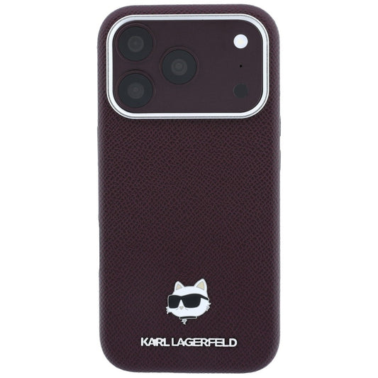 MagSafe maska za Apple iPhone 18 Pro Max / 17 Pro Max, Karl Lagerfeld, Grained Choupette Head, Bordo